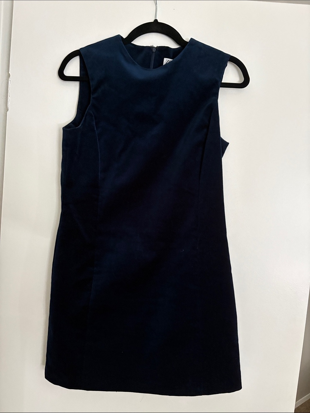 Zara Navy Sleeveless Mini Shift Dress